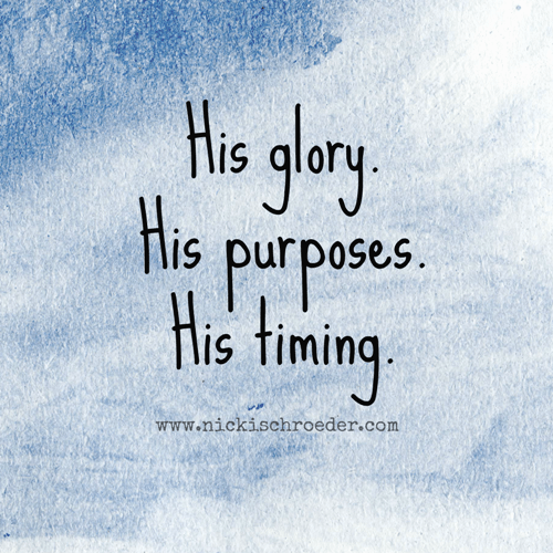 his timing